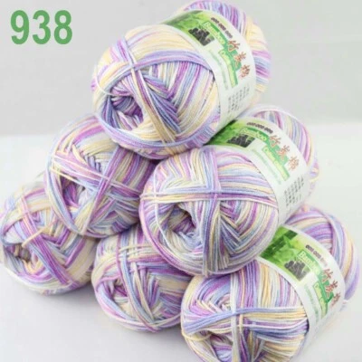Sale New 6 Ballsx50g Super Soft Bamboo Cotton Baby Hand Knitting Crochet Yarn 38 - Image 1 of 4