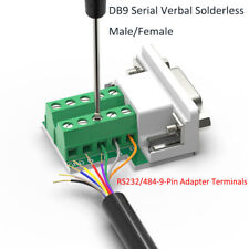 9-pin Adapter Terminal RS232/484COM Male /Female DB9 Serial Port Solderless Plug