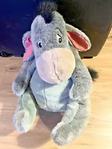 EEYORE DONKEY PLUSH LARGE WITH DETACHABLE TAIL PINK BOW DISNEY, NEW WITHOUT TAGS - Picture 1 of 4