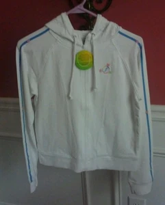 Girls NEW w/Tag White FERREIRA Tennis Zip-Up JACKET with Hood SIZE-XL(16) - Picture 1 of 8