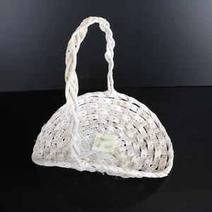White Wicker Display Floral Basket - Picture 1 of 7
