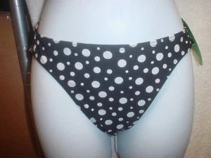 Parte inferior de bikini de natación Le Mystere 22405 grande a lunares negros/blancos nueva con etiquetas - Imagen 1 de 3