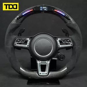 Real Carbon Fiber Magnetic Paddle Shifters for Porsche 911 718 Macan 971 Cayenne - Picture 1 of 6