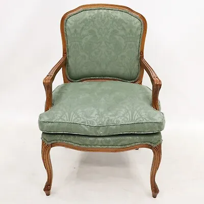 French Louis Philippe Style Armchair With Green Upholstery With FREE UK Delivery • 301.48£