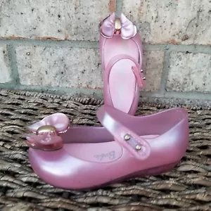 Mini Melissa X Barbie PINK Mary Janes Toddler Shoes (Girls Size 7) - Picture 1 of 8