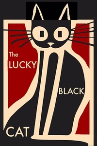 Poster The Lucky Black Cat Giclée stampato UV 12 X 18 gatti neri meritano adozione - Foto 1 di 3