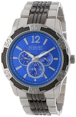 NEW August Steiner AS8058BU Mens Quartz Multi-Function Sport Bracelet Blue Watch - Image 1 of 3