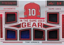 🔥#/4 TONY AMONTE 6 RELICS 2020-21 LEAF IN THE GAME USED JERSEY ITG RUBY RED🔥