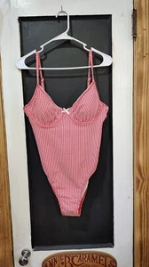 womans new No Boundaries size 12/14 large Red & White Gingham swimsuit - Picture 1 of 8