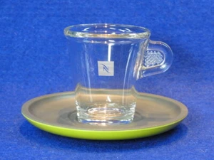 NESPRESSO ESPRESSO TASSE MIT UNTERTASSE IN GELB COFFEE CUP WITH SAUCER 100ML - Picture 1 of 2