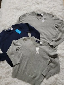 THE CHILDREN'S PLACE Boys V-Neck Sweater Grey Sizes 4 or 7/8 Blue Size 2T - Picture 1 of 9