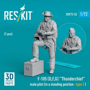 F-105 (D,F,G) Thunderchief pilota maschio scala figure kit 1:72 ResKit RSF72-0052 - Foto 1 di 3