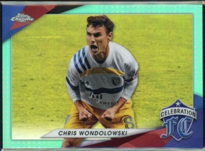 2021 Topps Chrome MLS Celebration FC Aqua Refractor /99 Chris Wondolowski - Image 1 of 2
