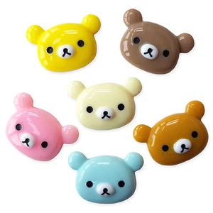 5 piezas Cabezas de oso de peluche Resina Espalda Plana Cabujón Libro de recortes Kawaii - Imagen 1 de 2