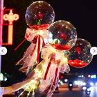 LED Light Transparent Balloon with Rose Flower Bouquet LED Luminous Ball Gift