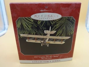 Hallmark #2 in Series 1917 Curtiss JN-4D "Jenney" Airplane Ornament - w/ box - Picture 1 of 6