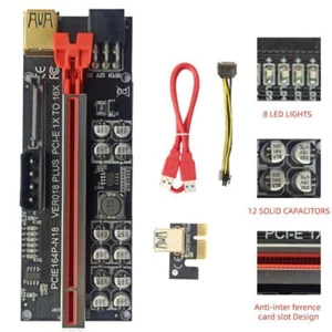 Cable de Extensión Adaptador PCIE 1X A 16X VER018 PLUS PCI Express USB3.0 - Imagen 1 de 2