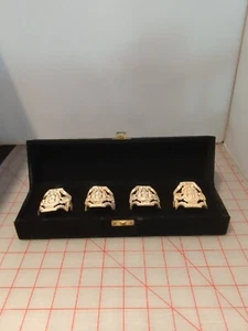 Juego de 4 servilleteros querubines vintage de ley 925 - Imagen 1 de 6