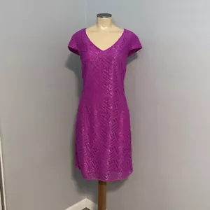 LILLY PULITZER ~ SELASSIE Cocktail Party Kleid Spitze Flügelärmel V-Ausschnitt Gr. 14 - Bild 1 von 5