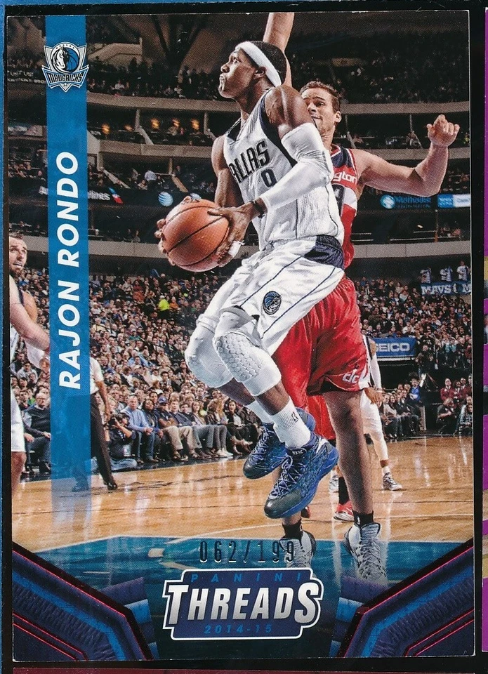 2014-2015 Rajon Rondo, Panini Threads, Numbered 062/199 Dallas mavericks NBA SP - Image 1 of 2