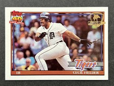 1991 Topps Desert Shield CECIL FIELDER Detroit Tigers  - #720