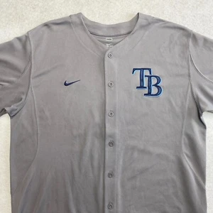 Tampa Bay Rays Jersey Women's L Gray Short Sleeve Embroidered Nike - Picture 1 of 12
