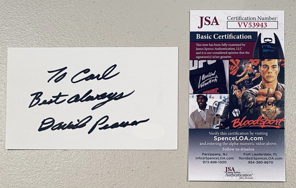 David Pearson Signed Autographed 3x5 Card JSA Cert NASCAR Great HOF - Image 1 of 1