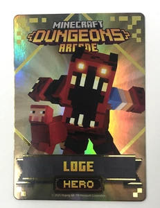 Minecraft Dungeons Arcade Series 4 (#104 Hero: Loge) FOIL Card - Picture 1 of 2