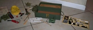 Vintage 1960s G.I. Joe Footlocker + Accessories Lot - Picture 1 of 16