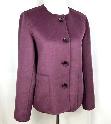 J Jill куртка размер S шерстяная смесь без подкладки короткое пальто большого размера мягкий - Изображение 1 из 4