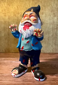 Gnomo da giardino zombie gnomo horror decorazione Halloween dipinto a mano figura decorativa regalo - Foto 1 di 8