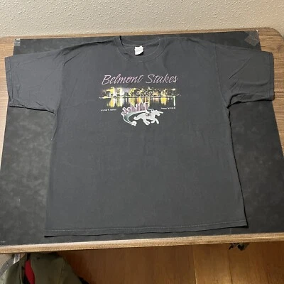 Рубашка Belmont Stakes Винтажная Скачки Тройная Корона Чемпионы Нью-Йорк Фейерверк - Изображение 1 из 4