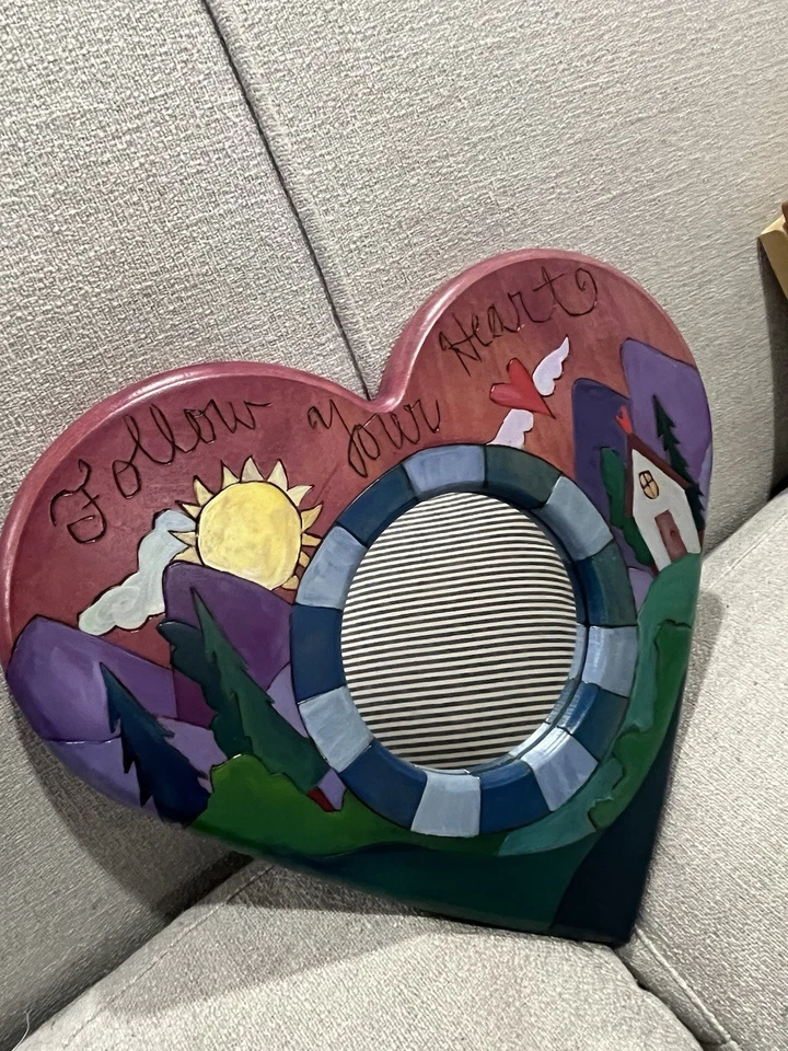 Sticks Sarah Grant ‘Follow Your Heart’ Mirror 2003, Excellent Condition - Image 1 of 4
