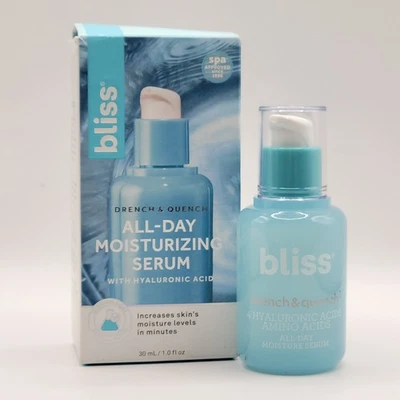 Bliss Drench & Quench 全天保湿精华含透明质酸和氨基酸 1 盎司 — 第 1/4 张图片