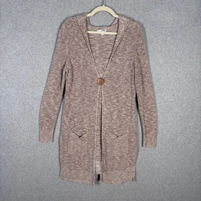 Cardigã Y2K Sonoma espanador grande bronzeado aveia com capuz vovô lounge confortável aconchegante - Imagem 1 de 4