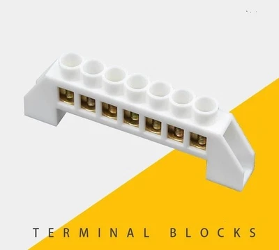 Grounding Terminal Block P164 7 Position 6mm Copper Strip Connector Distribution - Image 1 of 4