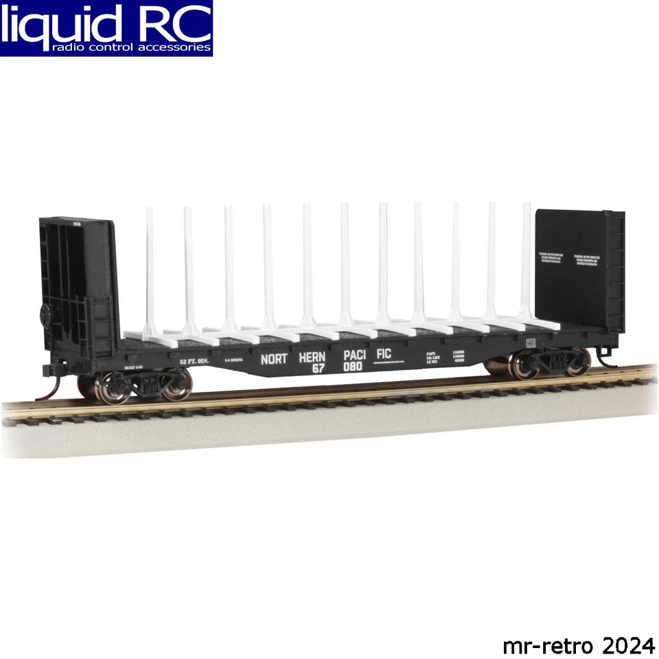 Bachmann 12904 HO 52 FlatCar NORTHERN PACIFIC #67080 - Image 1 of 1