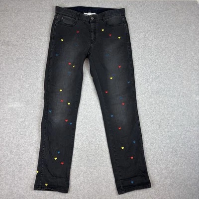 Jeans Stella McCartney Mujer Bordados Corazones 28 Pierna Recta Italia Denim Foto 1 de 4