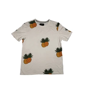 Reserved Pineapple T-Shirt White Mens Size Small Yellow Green Designed In Poland - Picture 1 of 12