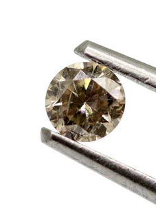 100% Natural Champagne Diamond 0.126 Ct Loose Round Cut 3.1 MM SI2 Grade - Picture 1 of 9