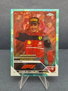 2023 Topps Chrome Sapphire Formula 1 F1 Charles Leclerc Aqua 22/99 #166 - Picture 1 of 2