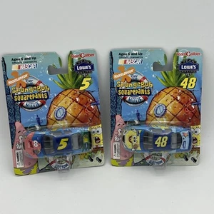Nascar SpongeBob Set Of Two Cars, #5 And #48 In Pkg, 1/64 Sizing - Picture 1 of 13