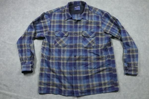 Camisa Pendleton Board Para Hombres 2XL Azul A Cuadros Lana Virgen Abotonada Manga Larga - Imagen 1 de 11