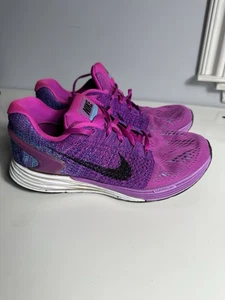 Nike LunarGlide 7 Womens Size 8 Athletic Running Sneakers Shoes Purple/Black - Picture 1 of 5