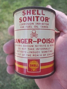 Vintage Shell Soniter 4oz Oil Can. Full.  - Picture 1 of 6