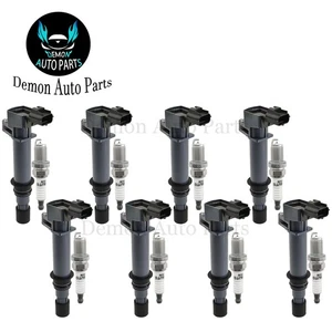 8pcs Ignition Coil and Spark Plug For 2000-2007 Dodge Durango 4.7L V8 - Picture 1 of 7