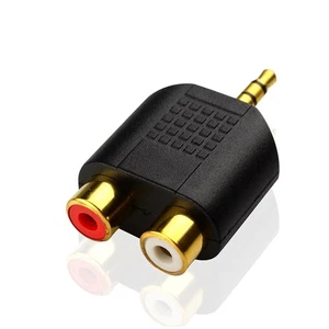 Jack 3.5mm Male to 2rca Female Adapter Adapter for Equipment - Picture 1 of 8