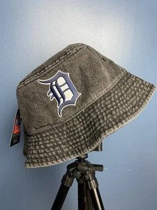 Men's Black Denim Detroit Tigers Bucket Hat - Picture 1 of 1