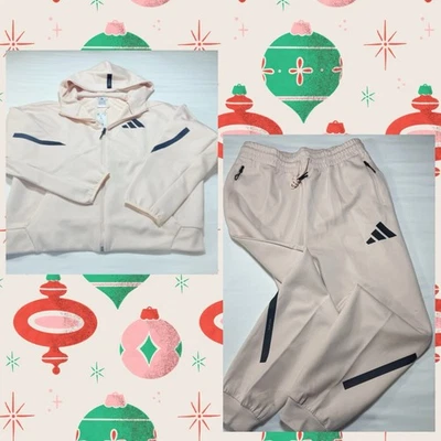 Adidas ZNE Mujer Chaqueta Grande Sudadera con Capucha y Pantalones Sudaderas Cuarzo Nuevo con Etiquetas Conjunto Completo Foto 1 de 4