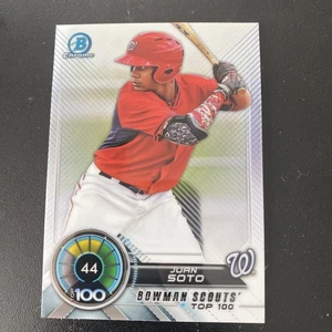 BOWMAN CHROME SCOUT'S TOP 100 2018 #BTP-44 JUAN SOTO RC COME NUOVO - Foto 1 di 2